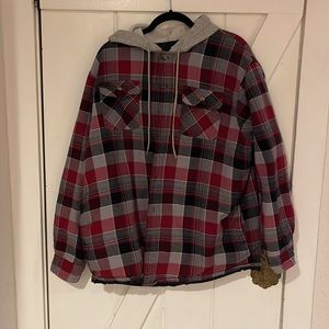 Wrangler Authentic lined flannel with hood. Size xl